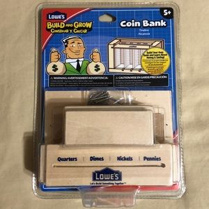 Lowe’s Build and Grow Coin Bank DIY toy 5+ save